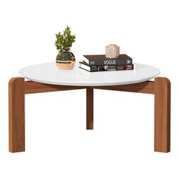 Mesa De Centro Para Salas Escritórios Lounges E Varandas:Mesa de centro Branca - 2
