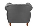 Ver imagem 3 de Poltrona Realeza Chesterfield Cadeira Vintage Decoração Retrô - Suede Cinza