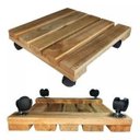 Ver imagem 1 de Carrinho de Madeira para Vaso Planta Suporte Botijão Gás Pinus