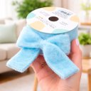 Ver imagem 2 de Rolo Fita Pelúciada Aramada Azul Páscoa 6,3cm 2,7m Kit 6pçs
