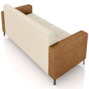 Ver imagem 7 de Sofá 2 Lugares Sala Living Industrial 160cm Senna K01 Couríssimo Whisky Veludo Bege - Lyam Decor