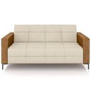 Ver imagem 3 de Sofá 2 Lugares Sala Living Industrial 160cm Senna K01 Couríssimo Whisky Veludo Bege - Lyam Decor