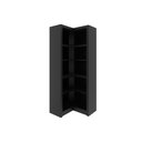 Ver imagem 1 de Estante de Livros Me4132 de Canto C/ 4 Prateleiras Preto - Tecno Mobili
