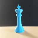 Ver imagem 1 de Rei - Peça Decorativa De Xadrez, Estatueta 15 Cm Altura - Toque 3D:Azul Claro