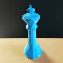 Ver imagem 2 de Rei - Peça Decorativa De Xadrez, Estatueta 15 Cm Altura - Toque 3D:Azul Claro