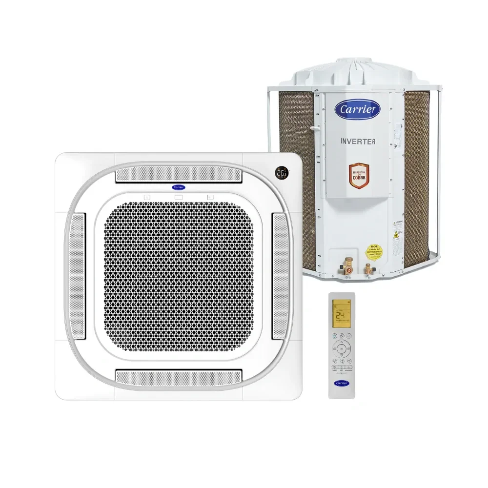 Ar Condicionado Cassete Carrier 4 Via Inverter Wi-Fi 18.000 Btu Frio 220V R-32 40KVQF18C5