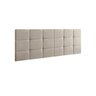 Cabeceira Almofadada Quadriculada Queen 1,60 - Cor:bege - 1