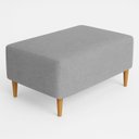 Ver imagem 3 de Kit 2 Puffs Bela Manu Madri Pés Palito e Tecido Linho Cinza