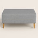 Ver imagem 2 de Kit 2 Puffs Bela Manu Madri Pés Palito e Tecido Linho Cinza