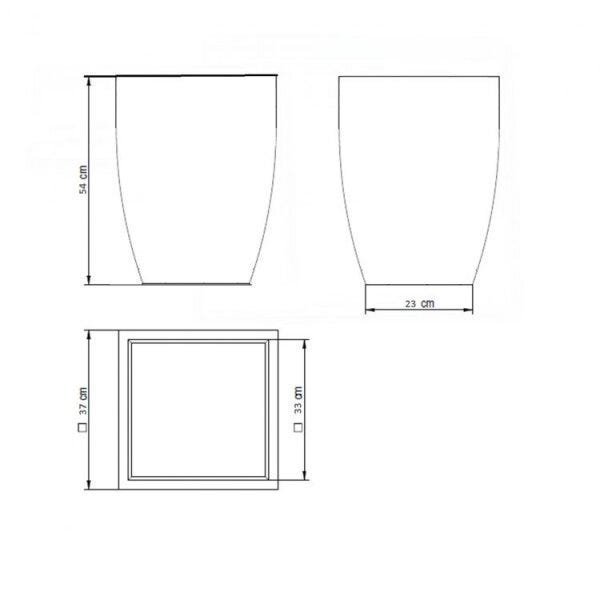 Conjunto 4 Vasos Quadrados Moderno 36 Japi - 4