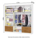 Ver imagem 4 de Guarda-Roupa 6 Portas 4 Gavetas Infantil Perola Marrom/Branco/Cinamomo