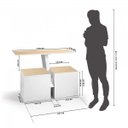 Ver imagem 3 de Conjunto Mesa Multiuso com 4 Bancos Baú Tamanduá CabeCasa MadeiraOriginals