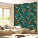 Ver imagem 2 de Papel de Parede Abstrato Folhas Aquarela-60x300cm