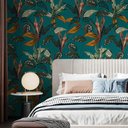 Ver imagem 3 de Papel de Parede Abstrato Folhas Aquarela-60x300cm