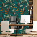 Ver imagem 1 de Papel de Parede Abstrato Folhas Aquarela-60x300cm