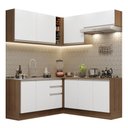 Ver imagem 3 de Armário de Cozinha Completa de Canto 349cm Rustic Branco Glamy Madesa 03