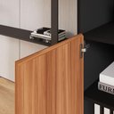 Ver mais imagens de Estante Armário para Escritório 2 Portas com Chave 80cm Nogal com Preto MDP F5 Office