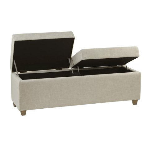 Recamier Bau Madri 1,40m Suede Bege - Inova Decor Inova Decorações