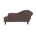 Ver imagem 6 de Recamier Decorativo Divã Amsterdã 147cm Lado Direito Couro Marrom