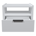 Ver imagem 6 de Kit Mesa de Cabeceira Voxa Móveis Mdf Suspenso 2 Uni. Branco