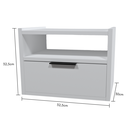 Ver imagem 4 de Kit Mesa de Cabeceira Voxa Móveis Mdf Suspenso 2 Uni. Branco