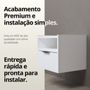 Ver imagem 2 de Kit Mesa de Cabeceira Voxa Móveis Mdf Suspenso 2 Uni. Branco