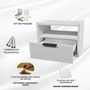 Ver imagem 7 de Kit Mesa de Cabeceira Voxa Móveis Mdf Suspenso 2 Uni. Branco