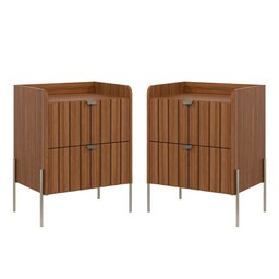 2 Mesas de Cabeceira Vênus Mdf 45cm - 1