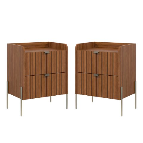 2 Mesas de Cabeceira Vênus Mdf 45cm