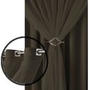 Ver imagem 3 de cortina pé direito tecido Livia 5,00 x 3,20 c/voal marrom
