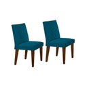 Ver imagem 4 de Cadeira Sala de Jantar Jade Madeira Kit 2 Un Capuccino-veludo Marrom - Rufato