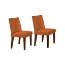 Ver imagem 3 de Cadeira Sala de Jantar Jade Madeira Kit 2 Un Capuccino-veludo Marrom - Rufato