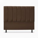 Ver imagem 2 de Cabeceira Carla Queen Cama Box Estrutura Madeira Maciça Veludo Marrom Click Home