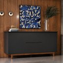 Ver imagem 5 de Balcão Buffet 2 Portas 163cm Largura Flow: Preto