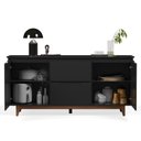 Ver imagem 3 de Balcão Buffet 2 Portas 163cm Largura Flow: Preto