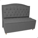Ver imagem 1 de Kit Cabeceira e Calçadeira com Baú 195 Cm King Casal Diana Suede