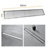 Ralo Linear Embralumi Oculto Invisível Piso Aço Inox 60x9cm - 2