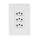 Ver imagem 1 de Kit 2 Tomada Elétrica Tripla Branca 20a Completa Linha I9