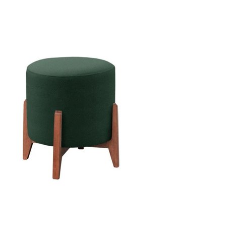 Puff Decorativo Luxo Thor Banqueta Em Veludo - Verde Esmeralda