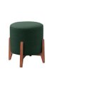 Ver imagem 1 de Puff Decorativo Luxo Thor Banqueta Em Veludo - Verde Esmeralda