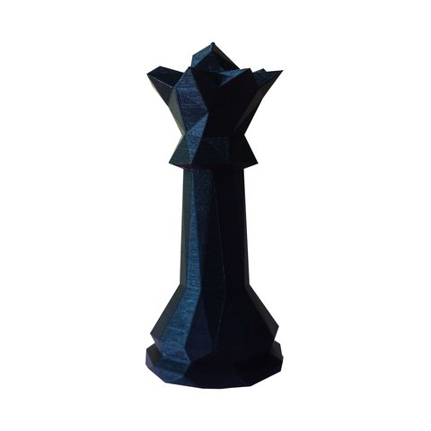 Rainha - Peça Decorativa De Xadrez , Estatueta 13.5 Cm De Altura - Toque 3D:Preto