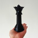 Ver imagem 2 de Rainha - Peça Decorativa De Xadrez , Estatueta 13.5 Cm De Altura - Toque 3D:Preto