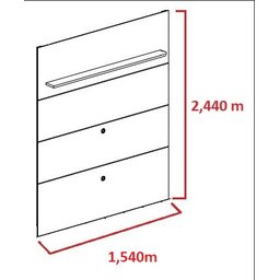 Painel Piso-teto Interlagos para Tv de até 65 Polegadas - Naturale - Madetec - 3 Painel Piso-teto Interlagos para Tv de até 65 Polegadas - Naturale - Madetec - 3