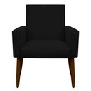 Ver imagem 2 de Cadeira Poltrona Sala Escritorio Recepção Nina Suede Preto Herrero