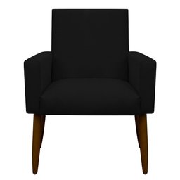 Cadeira Poltrona Sala Escritorio Recepção Nina Suede Preto Herrero - 2