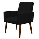 Ver imagem 3 de Cadeira Poltrona Sala Escritorio Recepção Nina Suede Preto Herrero