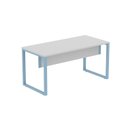 Ver imagem 3 de Escrivaninha Mesa Escritório X 150cm Industrial Cinza e Azul Dali
