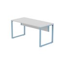 Ver imagem 6 de Escrivaninha Mesa Escritório X 150cm Industrial Cinza e Azul Dali