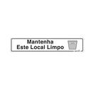 Ver imagem 1 de Placa Autoadesiva Pvc 25x5cm "mantenha Este Local Limpo"