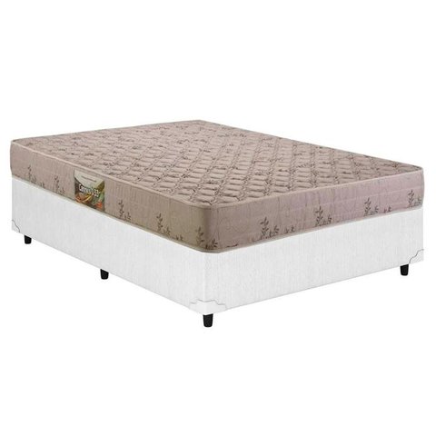 Colchão Casal Herval D33 Cannes 25 DF+Box Palha 138x188